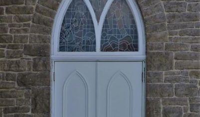 Reproduction Solid Mohogany Insulated Church Doors (Exterior)