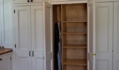 Interior view mudroom bespoke cabinetry
