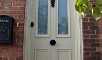 Custom design mahogany front door