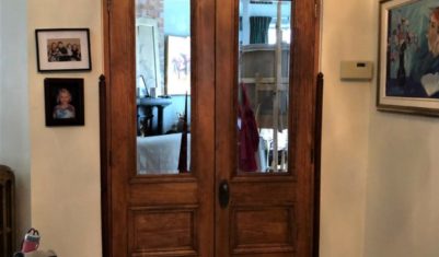 Bespoke internal door with arched transom